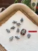 Accesorios para Uñas Navideñas Dibujos Animados Tridimensionales Mixtos Árbol de Navidad Diamantes de Uñas de Resina Accesorios Populares para Uñas Usables Venta al por Mayor