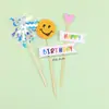 Celebridade da Internet Coreana ins Urso Cartão Plug-in Decoração de Bolo Festa Infantil Tema Mesa de Sobremesas Decoração de Aniversário