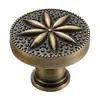 Manija de Puerta de Gabinete de Latón de Lujo Ligero Estilo Francés con un Toque de Alta Gama para Gabinetes, Armarios, Zapateros y Cajones; Manija Sólida de Latón para Puerta de Gabinete