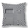 Fornecedor transfronteiriço do Amazon AliExpress Abstrato houndstooth design de fronha de almofada lombar fonte de suporte