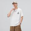 Camiseta Casual de Manga Curta Masculina 2025 Verão Nova Marca de Moda Americana Estampa de Letras Solta Moderna Camiseta Pesada para Homens