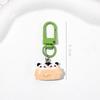 Llavero con forma de panda pequeño de dibujos animados, bonito llavero para novia, accesorio para colgar en la mochila escolar, accesorios para bolsos, pequeño regalo de joyería.