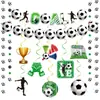 Suministro Exclusivo Transfronterizo de Decoraciones de Papel para Fiestas Temáticas de Fútbol Set de Decoración para Fiesta de Fútbol 2026 para Arreglos de Cumpleaños de Niños