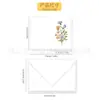 Tarjetas Vintage de Bendición, Tarjetas de Felicitación de Flores Silvestres, Sobres, Tarjetas Navideñas Escritas a Mano, Tarjetas Plegables Listas, Tarjetas con Mensaje de Agradecimiento Florales, Fabricante