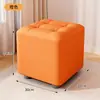 Taburete Pequeño para Uso Doméstico, Taburete Bajo de Madera Maciza, Banco Pequeño, Reposapiés para Sala de Estar, Taburete de Mesa de Café Resistente de Lujo Ligero, Taburete Cuadrado para Entrada
