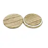 Copo de Vidro Simples para Vela para Aromaterapia Romântica em Ambientes Internos, Suporte para Vela com Tampa de Madeira de Bambu, Tampa de Madeira de Paulownia Cor Queimada