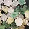 Pingente pequeno de pedra bruta de cristal de limão natural, pingente de pedra bruta de ágata de cristal, disponível em várias cores, colar semiacabado atacado