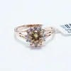Anillo de Diamante Carat Diamante Roto Simulado Joyería de Boda para Pareja Japonesa y Coreana Regalo para Novia Anillo de Boda de Diamante