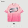 Playeras de Manga Corta Retro Callejeras Europeas y Americanas con Estampado Lavado de Tinta Blanca de Rociado Directo Marca Trendy Oscura Divertida Malvada para Hombres y Mujeres