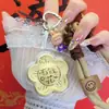 2026 Ano do Cavalo Shuibei Mesmo Estilo Ouro Puro 999 Flor de Dinheiro Chaveiro de Celular Presente para Namorada Presente de Ano Novo