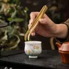 Pinzas de aleación para clip de té del fabricante, Pinzas para taza de té anti-quemaduras, Pinzas antideslizantes para lavar tazas, Divisor de té, Juego de té Kung Fu
