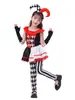 Disfraz de Payaso de Halloween para Niños Niñas Vestido de Payaso Multicolor Cosplay Mascarada Show Cos Disfraz