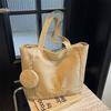 Bolsa de Lona para Mujer Estilo Ins Mori Versátil Bolso de Hombro Gran Capacidad para Libros Bolso de Tela Portátil para Estudiantes para la Escuela/Viajes