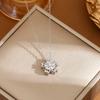 Colar de flor de micro diamante de zircônia novo mais vendido na Europa e nos Estados Unidos, colar simples de moda de aço titânio que não desbota, fabricantes atacadistas