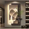 Plantas Verdes Hidropónicas, Pinturas Decorativas para Vestíbulo, Pinturas con Luz LED Estilo Wabi-Sabi, Pinturas Colgantes en el Final del Pasillo, Murales para Sala de Estar