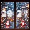 Pegatinas de Navidad Copos de Nieve Muñeco de Nieve Pegatinas Electrostáticas Decoración de Escena para Ventana de Centro Comercial Papá Noel Renos Pegatinas de Vidrio