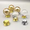 Manija Minimalista de Bola de Cristal para Cajón, Armario, Puerta de Gabinete, Manija Pequeña para Muebles de Agujero Único con Base de Aleación de Aluminio, Transfronterizo