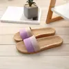 Zapatos Adhesivos Antideslizantes de Tira Ancha Postparto, Pantuflas Suaves Ligeras Transpirables para el Hogar con Suela Suave, Pantuflas de Lino para Pareja de Todas las Estaciones para Hombres y Mujeres