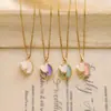 Colar Florzinha Branca Pintada Retro Francesa com Gota de Óleo Corrente de Clavícula Tulipa Exquisita Feminina Joia de Alto Padrão