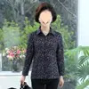 Camisa Floral da Mamãe, Camisa de Primavera e Outono, Camisa para Mulheres Idosas, Cardigã Casual de Algodão, Blusa Fina de Primavera e Verão