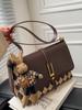 Bolso de Nueva Llegada 2024 Bolso Retro de Moda Bolso Cuadrado Pequeño Portátil de Hombro Único Romboidal para Mujer Popular Textura Bolso de Axila