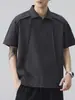 Ropa de Hombre Fengshe / 2026 Verano Nueva Camisa Polo de Hombre con Cuello Campana Manga Corta Delgada Marca de Moda Polo de Cinco Mangas