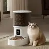 Alimentador automático con video para gatos, dispensador de comida inteligente para mascotas con temporizador para gatos y perros con llamada en vivo en tiempo real