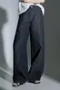 Pantalones de Mezclilla Anchos de Gama Alta Minimalistas con Caída Relajada, Pantalones Largos de Mezclilla de Pierna Ancha de Cintura Alta, Mezclilla Ancha Suelta hasta el Suelo
