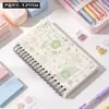 Cuaderno de espiral A6 Desgarrable Papel Engrosado de 100g Anti-Manchas de Tinta Planificador de Horario Estudiantil Diario de 360° que se Abre Completamente