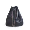 Porta-moedas de couro de primeira camada, organizador transfronteiriço vintage para fones de ouvido e chaves, bolsa com cordão, bolsa pequena portátil e multifuncional
