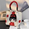 Bolso Premium, Bolso Tote Portátil para el Trabajo y Salidas, Bolso Tejido de Gran Capacidad, Bolso Cuadrado Pequeño para Viajes Diarios, Bolsa de Almacenamiento