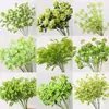 Plantas Verdes Flores Artificiales Hierba Aspargo Colgante Decoración de Fondo de Arte Floral para Bodas Flores Falsas Estilo Bosque Escenario de Boda Arreglo Floral