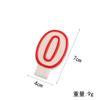 Vela Digital con Borde Rojo Decoración para Pastel de Primer Cumpleaños de Niño Accesorios para Montaje de Ambiente de Cumpleaños