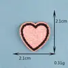 Parche Bordado de Estrella de Cinco Puntas y Corazón en Colores Macaron, Parche Autoadhesivo DIY, Pegatina de Tela para Ropa, Bolsos y Diarios, Lindo