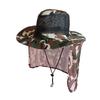 Chapéu de pesca atacado dos homens chapéu de aba grande camuflagem net chapéu verão tour grupo chapéu de sol protetor solar chapéu net