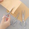 Tijeras transparentes esmeriladas estilo ins para estudiantes, tijeras pequeñas para escritorio, para oficina, para cortar papel, para arte, cuchillo para cortar papel