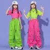 Trajes de Hip-Hop y Street Dance para Niños Ropa de Moda Disfraces de Jazz para Niñas Serie de Colores Dopamina Crop Top Ropa de Baile
