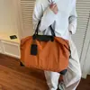 Nova Bolsa de Viagem Portátil de Grande Capacidade para Mulheres, Bolsa Esportiva Leve para Yoga, Cor Sólida Casual Simples Bolsa de Bagagem Transversal