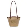 Bolsa de Palha Trançada com Cordão, Bolsa Tote Grande de Ombro Único com Letras para o Verão, Bolsa de Palha para Viagem, Férias, Trabalho, Praia