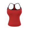 Camisola Deportiva de Verano para Mujer con Tirantes Contrastantes Acolchados, Camiseta Base Sexy Ajustada