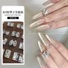 K9 Imitación Huazi Punta de Manicura Diamante Inferior Alta Calidad Blanco Grueso Cuadrado Transparente Ángulo Recto Delgado Paloma Huevo Forma Especial Joyería de Manicura Diamante