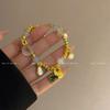 Pulseira Revestida com Fivela Ping An de Jade Sintético Estilo Antigo Exquisite Estilo Chinês Pequena Cabaça Gorducha Pulseira Pendente Som de Chocalho Novo