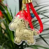 Año del Caballo, Hazte Rico Inmediatamente, Llavero de Oro, Oro Puro 999, Hazte Rico Pronto, Colgante para Bolso, Regalo de Promoción para Comercio Electrónico