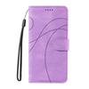 Funda de Cuero Avanzado Sense para Sony Xperia 10 Google 9Pro Esmerilada Línea Curva Tarjetero Estuche Blando