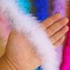 Tira de plumas planas de color directo de fábrica Tira de lana de pavo materiales de decoración manualidades regalo de Navidad DIY
