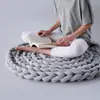Nuevo cojín futón tejido a mano DIY, nuevo tapete para pies transfronterizo, tapete de baño, relleno de algodón de 3 cm, suministro de fábrica