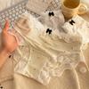 Roupa íntima retrô francesa de renda pura feminina ultrafina seda gelo verão respirável confortável amiga da pele cuecas plus size