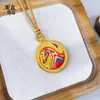 Nuevo Colgante de Caballo Tradicional Estilo Chino con Esmalte Dorado y Diamantes, Color Duradero, Accesorio de Colgante de Caballo Zodiacal de Moda