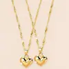 Collar de corazón estilo coreano y japonés, cadena para la clavícula con colgante de corazón elegante y lujoso, gargantilla de forma de corazón simple y versátil de nicho para mujer