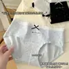 Roupa íntima de Algodão Puro para Meninas, Laço Doce, Cintura Média, Confortável e Respirável, Algodão Antibacteriano, Comprimento Estendido, Calcinhas Femininas